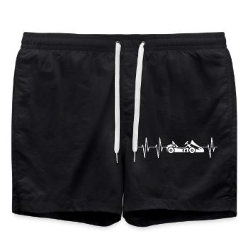Gokart Heartbeat - Pouls du pilote de course - Short de bain - noir - Devant - AI Model Male 185 light (185cm)