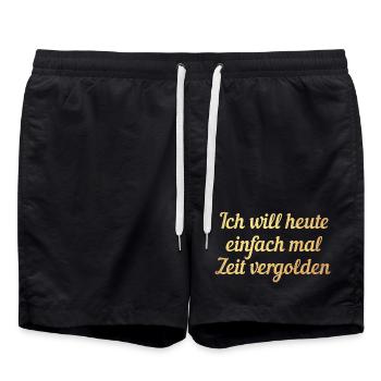 Time Dording Chill Or Cursive Cool - Short de bain - noir - Devant - AI Model Male 185 light (185cm)
