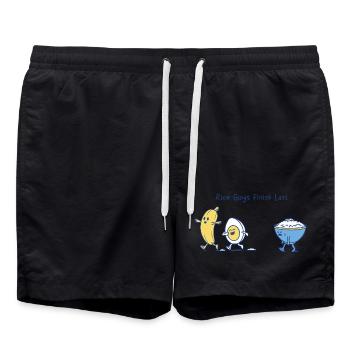 Breakfast Race - Swim Trunks - black - Front - AI Model Male 185 light (185cm)