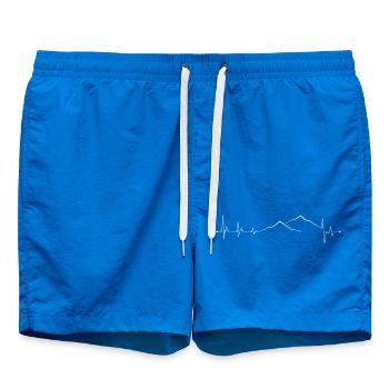 Gebirgskette mit Heartbeat Line Design - Badeshorts - Cobalt blue - Vorne