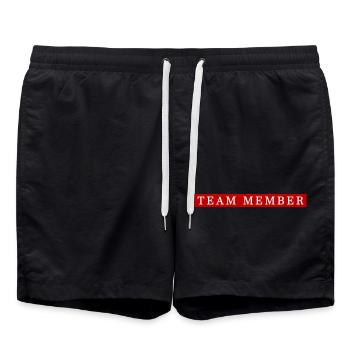 Team Mitglied Gruppe - Badeshorts - Schwarz - Vorne - AI Model Male 185 light (185cm)