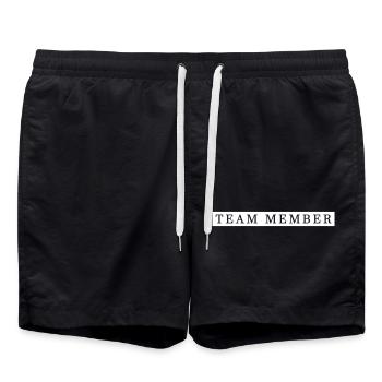 Team Mitglied Gruppe - Badeshorts - Schwarz - Vorne - AI Model Male 185 light (185cm)