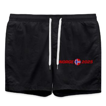 Norway 2025 - Swim Trunks - black - Front - AI Model Male 185 light (185cm)