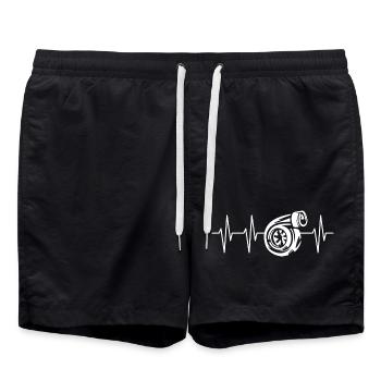 Boost Herzschlag für Auto und Tuning Freunde - Badeshorts - Schwarz - Vorne - AI Model Male 185 light (185cm)