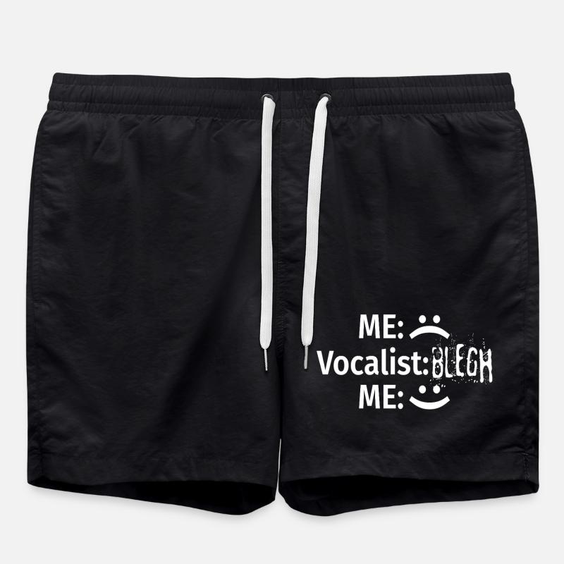 BLEGH Funny Heavy Metal Reaction - Swim Trunks - black