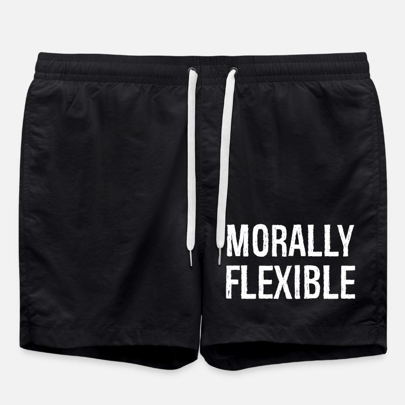 morally flexible - Swim Trunks - black