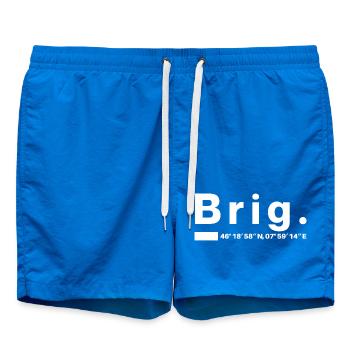 Brig Coordinates Valais Valais Valaisin Briger - Swim Trunks - cobalt blue - Front