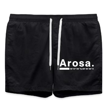 Coordonnées Arosa Grisons Aroser Aroserin - Short de bain - noir - Devant - AI Model Male 185 light (185cm)