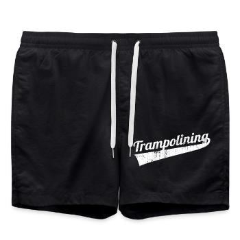 Fun trampoline jumping - Swim Trunks - black - Front - AI Model Male 185 light (185cm)