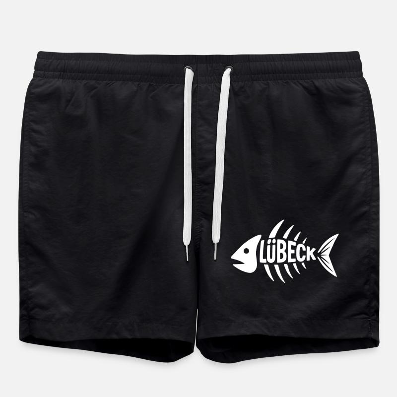 Lübeck herringbone - Swim Trunks - black