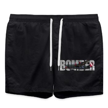 Bomber B-24 Liberator - Badeshorts - Schwarz - Vorne - AI Model Male 185 light (185cm)