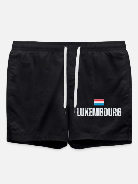 Flag of Luxembourg, Luxembourg pride - Swim Trunks - black