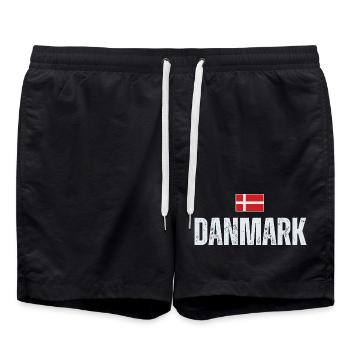 Dänischer Stolz, stolzer Däne - Badeshorts - Schwarz - Vorne - AI Model Male 185 light (185cm)