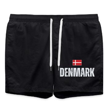 Drapeau du Danemark, fier danois - Short de bain - noir - Devant - AI Model Male 185 light (185cm)