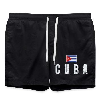 Cuban flag, I love Cuba - Swim Trunks - black - Front - AI Model Male 185 light (185cm)