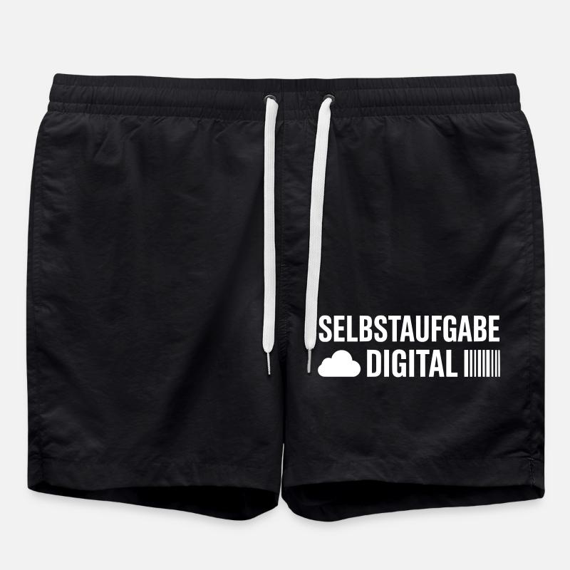 DIGITAL SELF-ABANDONMENT – PORTABLE CONTRADICTION - Swim Trunks - black