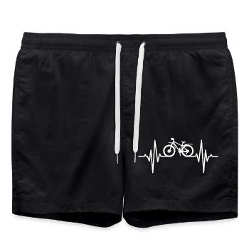 Mountainbiking Herzlinie - Badeshorts - Schwarz - Vorne - AI Model Male 185 light (185cm)