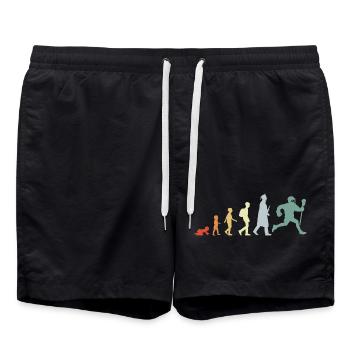Evolution of a Lacrosse Player - Swim Trunks - black - Front - AI Model Male 185 light (185cm)