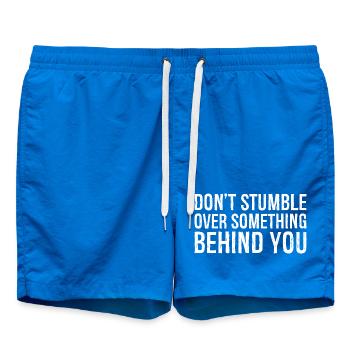 Stolpern Sie nicht über etwas hinter Ihnen - Badeshorts - Cobalt blue - Vorne