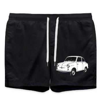 Cult ball on wheels - Swim Trunks - black - Front - AI Model Male 185 light (185cm)