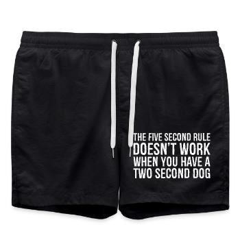 the five second rule doesn't work when you have - Swim Trunks - black - Front - AI Model Male 185 light (185cm)