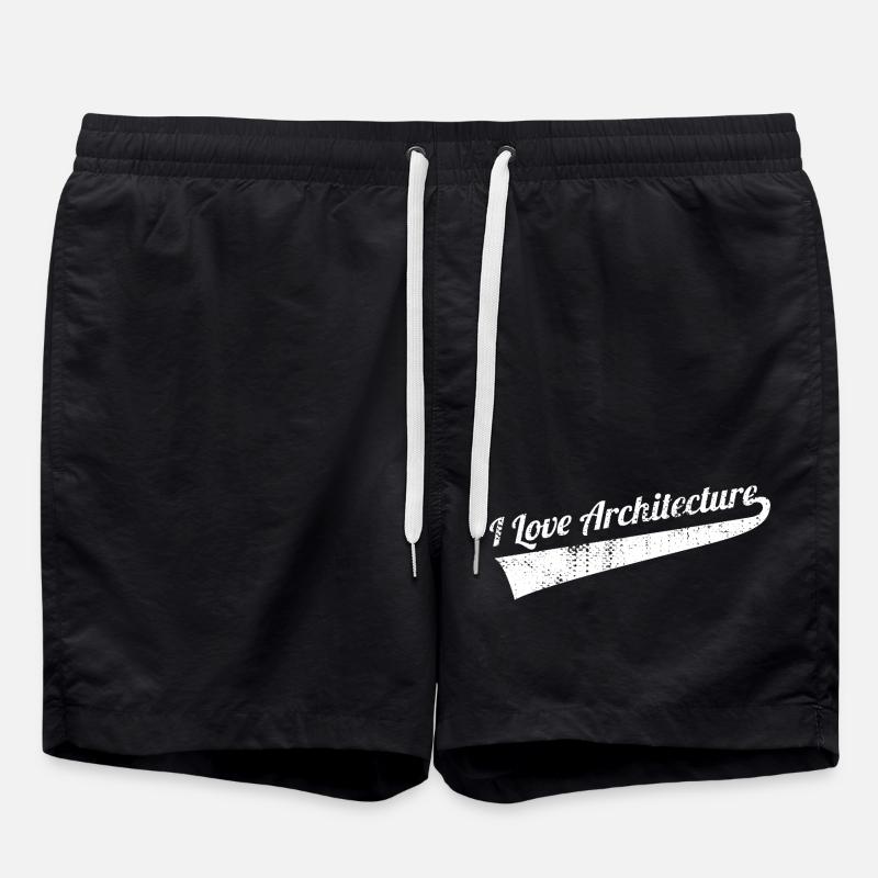 Architecture Love - Swim Trunks - black