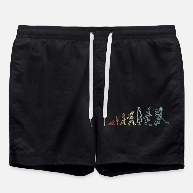 Eishockey Evolution - Badeshorts - Schwarz