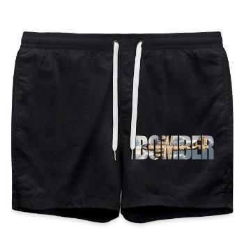 B-29 Superfortress - Badeshorts - Schwarz - Vorne - AI Model Male 185 light (185cm)