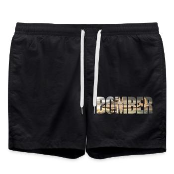 B-29 Superfortress - Badeshorts - Schwarz - Vorne - AI Model Male 185 light (185cm)