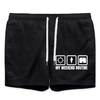 Amateur de crème glacée - Short de bain - noir - Devant - AI Model Male 185 light (185cm)