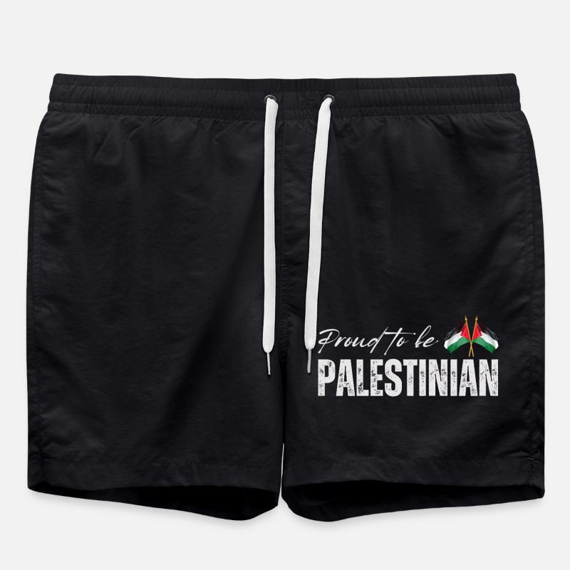 Fier Palestinien, j’adore la Palestine - Short de bain - noir