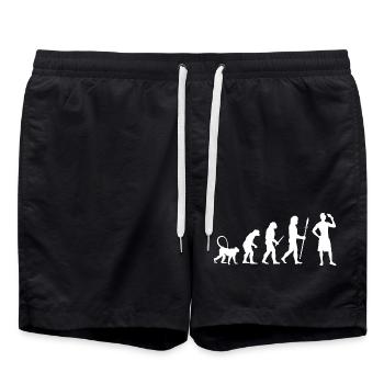 Évolution de la crème glacée - Short de bain - noir - Devant - AI Model Male 185 light (185cm)