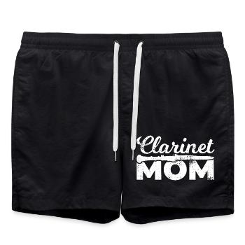Klarinettenspieler Mama - Badeshorts - Schwarz - Vorne - AI Model Male 185 light (185cm)