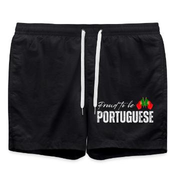 Portuguese proud, I love Portugal - Swim Trunks - black - Front - AI Model Male 185 light (185cm)