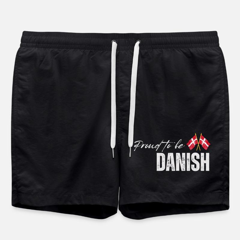 Fier Danois, j’adore le Danemark - Short de bain - noir