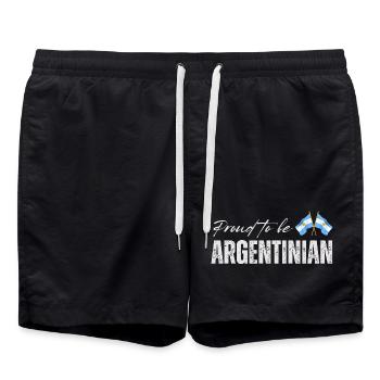 Stolzer Argentinier, ich liebe Argentinien - Badeshorts - Schwarz - Vorne - AI Model Male 185 light (185cm)