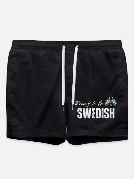 Proud Swede, I love Sweden - Swim Trunks - black