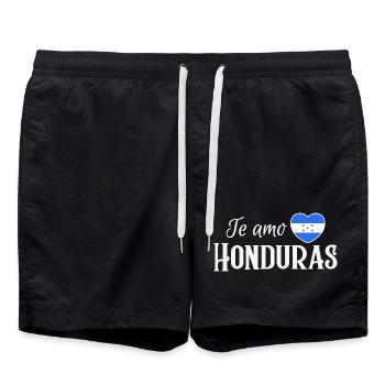 J’adore le Honduras, fabriqué au Honduras - Short de bain - noir - Devant - AI Model Male 185 light (185cm)