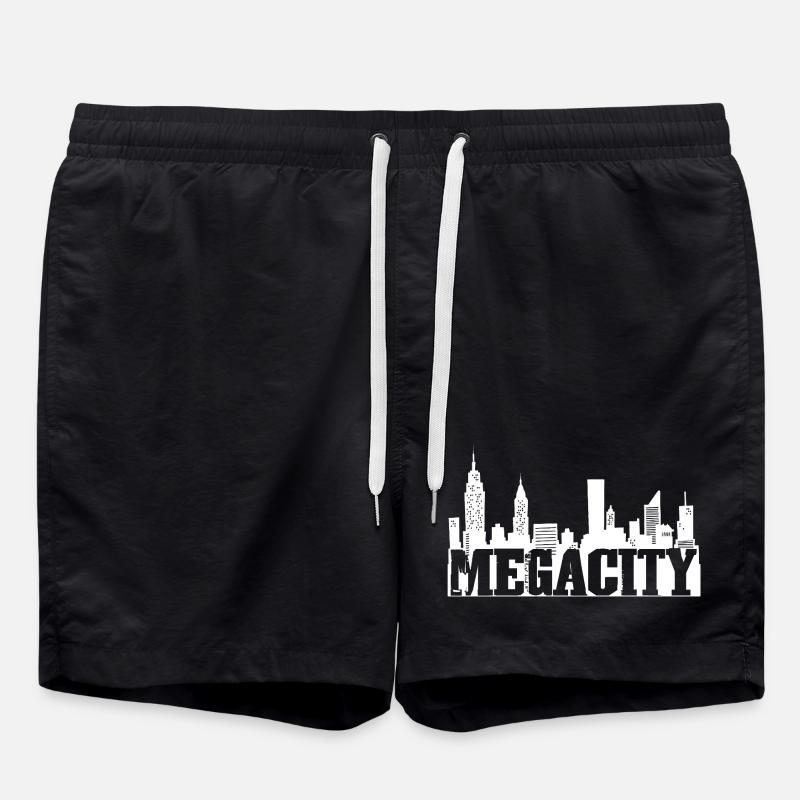 The White Megalopolis - Swim Trunks - black