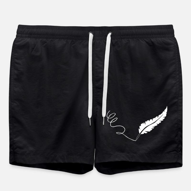 The White Feather - Swim Trunks - black