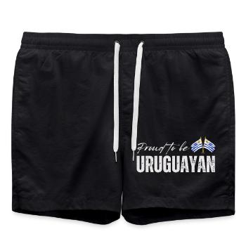 Proud Uruguayan, I love Uruguay - Swim Trunks - black - Front - AI Model Male 185 light (185cm)