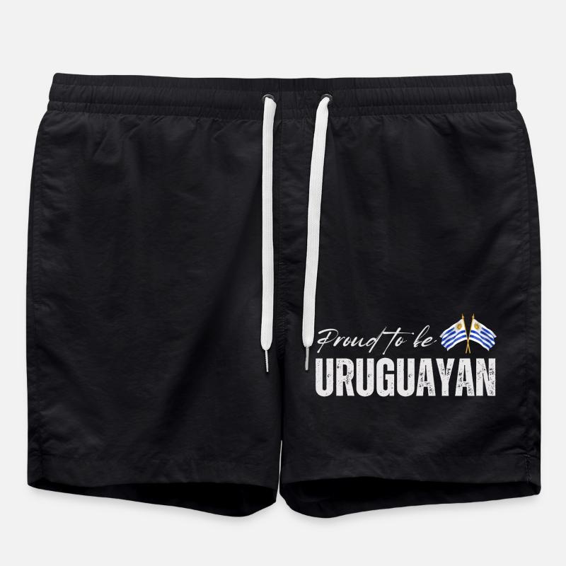 Proud Uruguayan, I love Uruguay - Swim Trunks - black