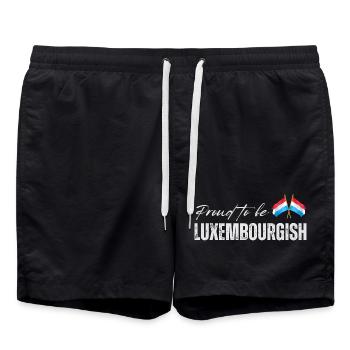 Luxembourger proud, I love Luxembourg - Swim Trunks - black - Front - AI Model Male 185 light (185cm)