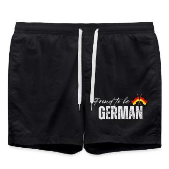 Fière allemande, j’adore l’Allemagne - Short de bain - noir - Devant - AI Model Male 185 light (185cm)