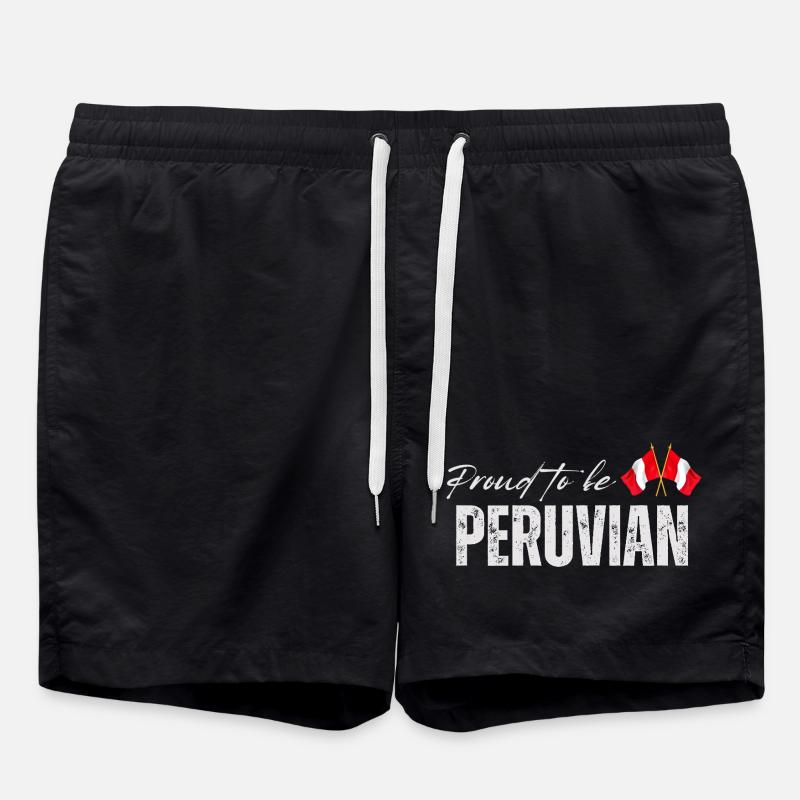 Fier péruvien, fabriqué au Pérou - Short de bain - noir