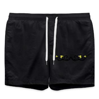 Élément floral - Short de bain - noir - Devant - AI Model Male 185 light (185cm)