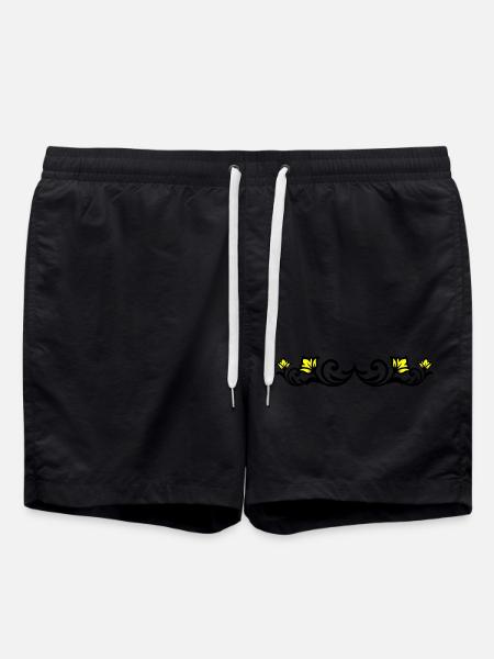 Floral Element - Swim Trunks - black