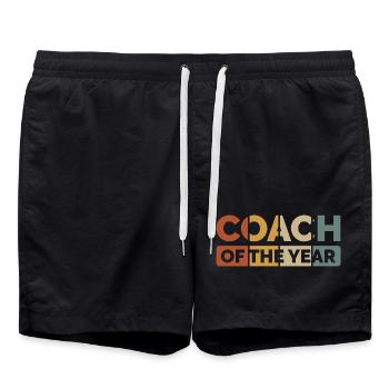 Entraîneur de l’année – Coach Gift Design - Short de bain - noir - Devant - AI Model Male 185 light (185cm)