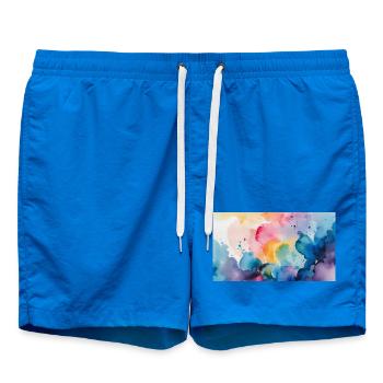 Aquarelle Explosion Art Design - Short de bain - cobalt blue - Devant