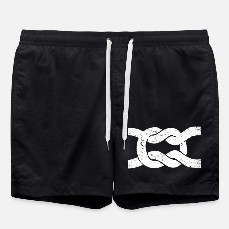 Noeud marin | nœud | Noeud - Short de bain - noir